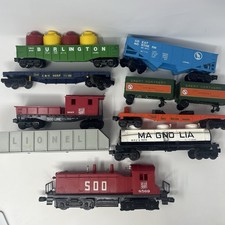 Lot of 10 Pc Lionel Train Cars Bridge Magnolia Great Northern Burlington
