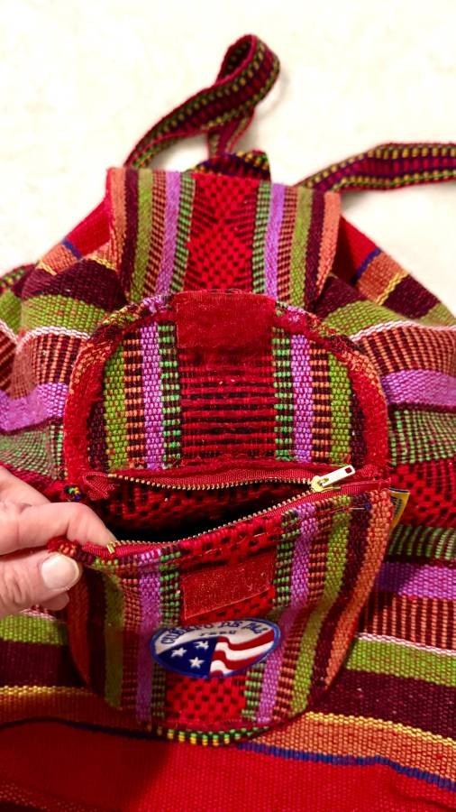 Patterned Knit Backpack Knapsack Pinzon Multicolo… - image 5