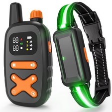 Dog Shock Collar with Remote LED Light Strip Rechargeable Waterproof Training Co