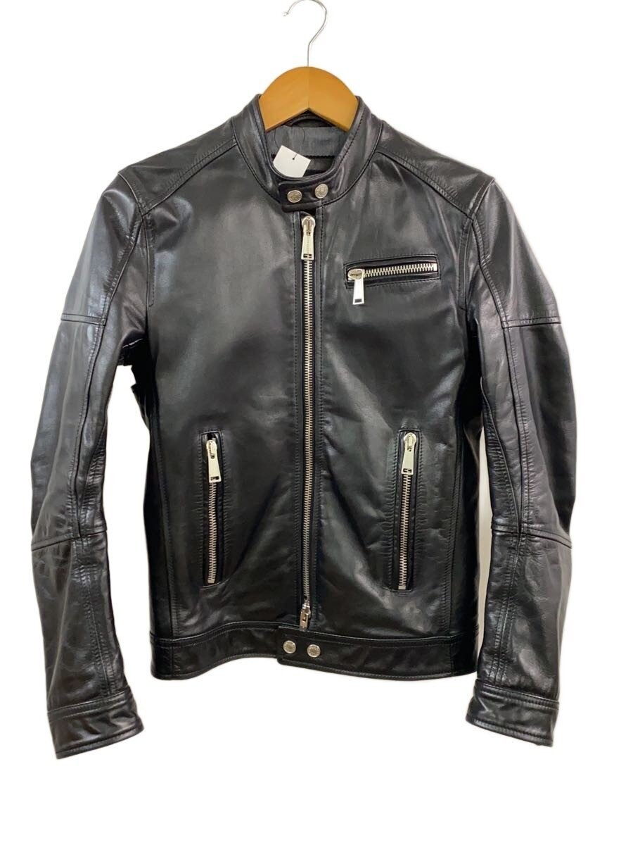 Dsquared2 Single Riders Jacket/42/Horseskin/Blk/Plain/71Am0395X7352 12001