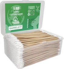 "500Ct 6'' Lint Free Long Cotton Swabs - Pure Cotton Tips Gun Cleaning Swabs w..