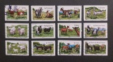 FRANCE 2015  Les Chèvres  Complete Series 12 Goat Breeds Used Stamps
