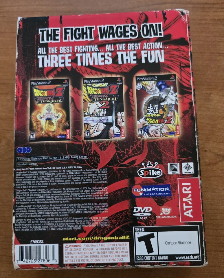 DRAGONBALL Z TRILOGY COFANETTO NTSC U/C PER PLAYSTATION 2 PS2 - Immagine 2 di 4