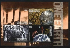 Micronesia, 2001, Environment: One Earth, Sheetlet, One of Sc 420-421, MNH