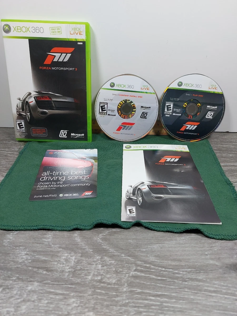 Forza Motorsport 3 (Microsoft Xbox 360, 2009) W/ Manual & Tested