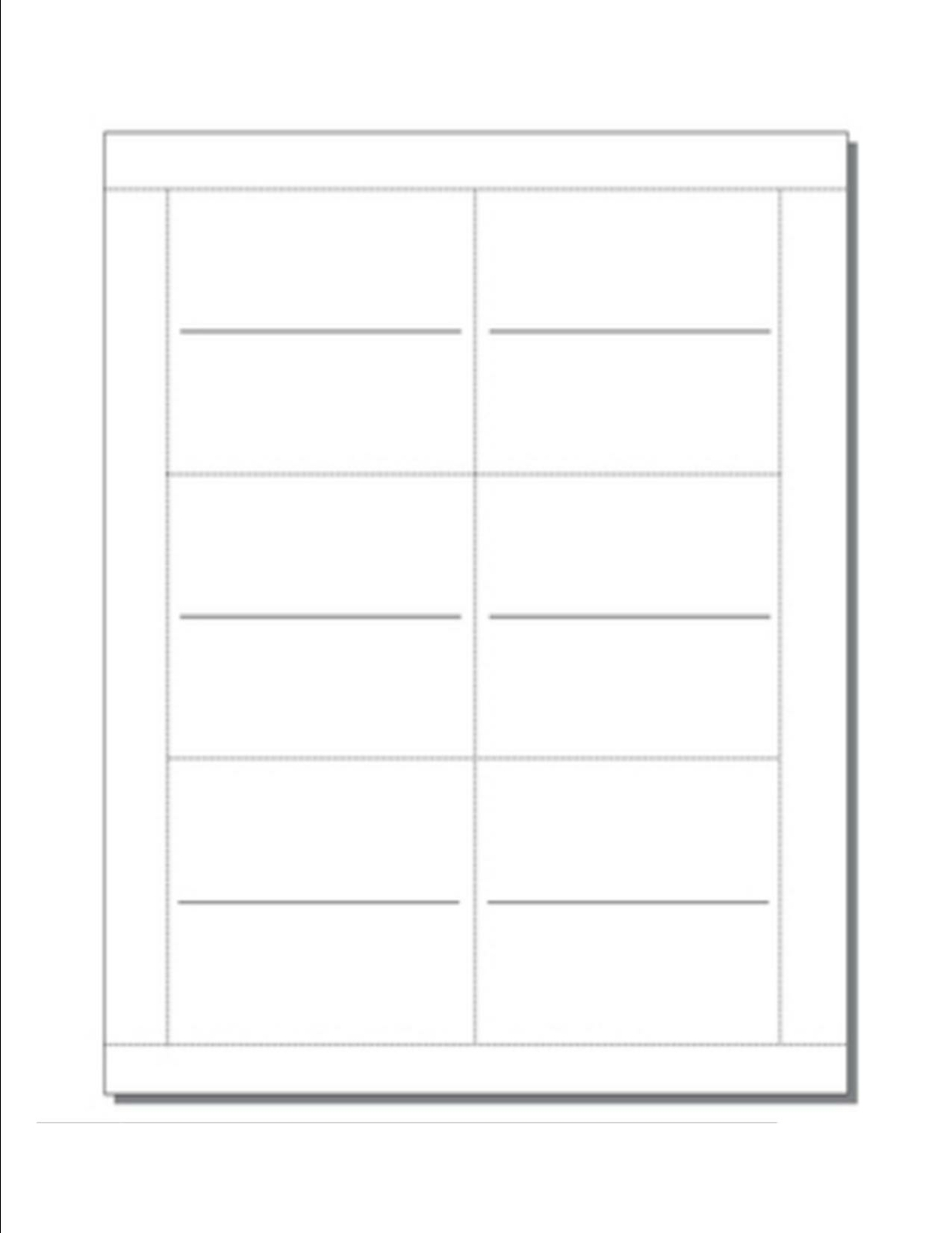 Elegant Folded Place Cards 1-5/8x3-1/2 Inch 250 Sheets White 6-Up on 8-1/2x11 Inch Cover