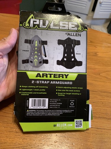 Pulse Artery by Allen 2-Strap Bow Archery Armguard Adjustable Gray - Picture 3 of 3