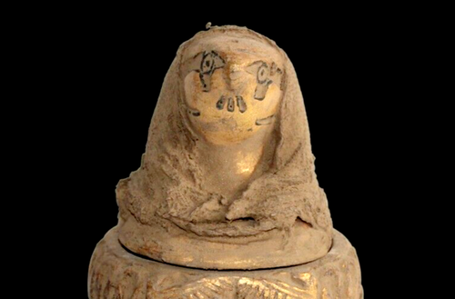 Tarro canópico FAROH ANTIGUO EGIPCIO HORUS con símbolos jeroglíficos (A1+) - Imagen 11 de 13