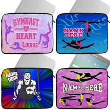 Personalised Laptop Case Gymnastics Tablet Cover Sport Sleeve Universal Bag Gift