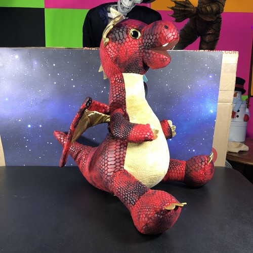 Large Read Roaring Light Up Dragon Roughly 20" Tested Works Plush SEE VIDEO - Picture 7 of 13