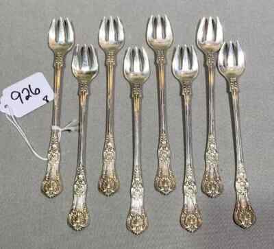 TIFFANY & CO ENGLISH KING C1885 STERLING SIX OYSTER COCKTAIL TIFFANY & CO ENGLISH KING C1885 STERLING SIX OYSTER COCKTAIL