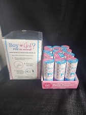 CONFETTI POPPERS GIRL GENDER REVEAL PARTY FAVOURS Pack Of 12 T96 