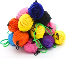 10Pcs Folding Reusable Roses Tote Bags - Eco-Friendly Compact Shopping Duty Recy