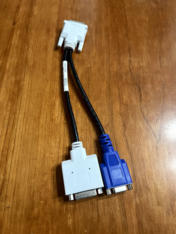 Tyco DVI-D 24+1 pin male cable to VGA 15 pin female and DVI-D 24+1 pin female