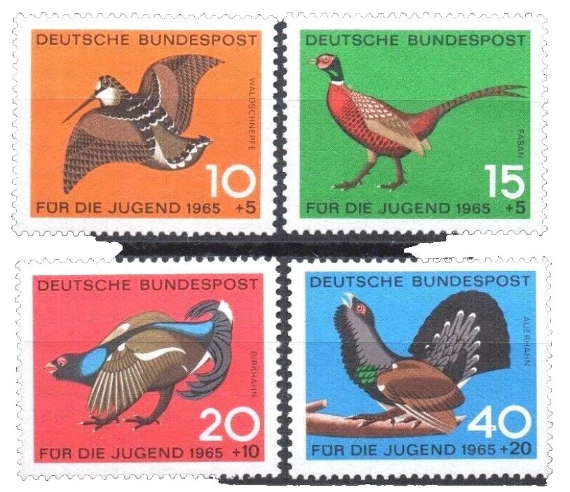 German Independent Nation Animal Kingdom Postal Stamps
