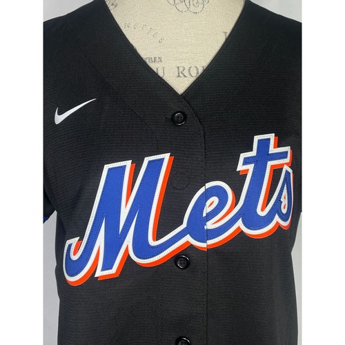 New York Mets MLB NIKE Black Replica Team Jersey Women's LARGE NWT - 第 5/14 張圖片