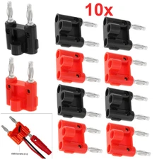 10 pcs Screw Type Dual Banana Plug Speaker Connectors