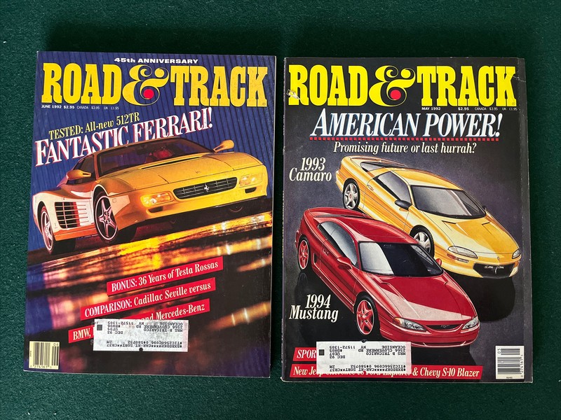 Vintage Road & Track Car Magazines May June 1992 Issues Lot Of 2 