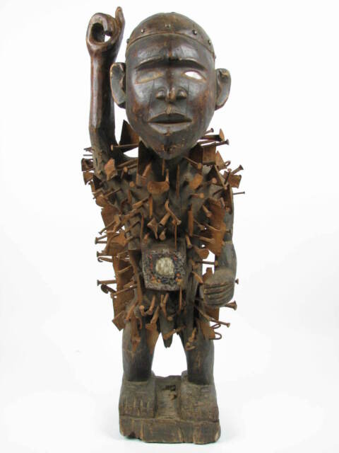 GothamGallery Fine African Art - DRC Kongo Tribal Nail Fetish Nkisi Nkonde - N