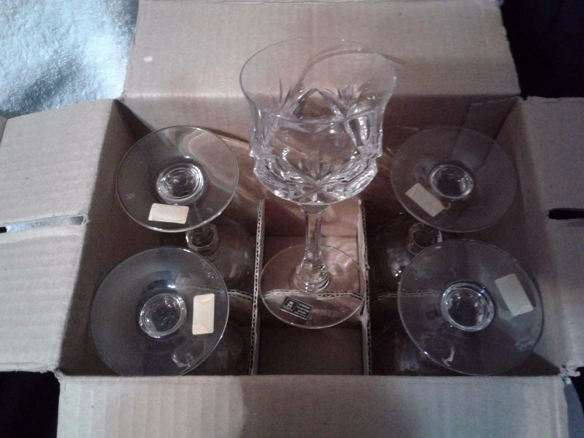 Germany 5 Crystal Glasses Unverkennbar Spiegelau Kristallglas in Vollendung NIB