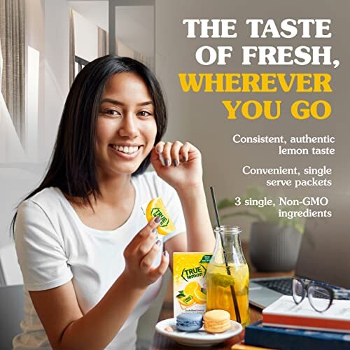 	TRUE LEMON Water Enhancer Bulk Pack 0 Calorie Drink Mix Packets For Water 500	
