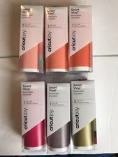 LOT OF 6 CRICUT JOY REMOVABLE SMART VINYL DIFFERENT COLORS BRAND NEW IN PACKAGE 