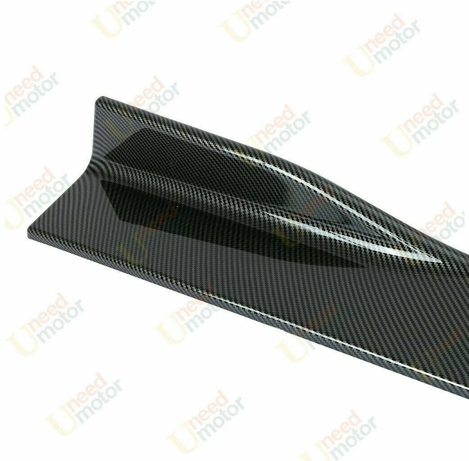 For Chevrolet Rocker Panel Lip Carbon Fiber Sty Side Skirts Body Kit Extensions - Image 2 of 4