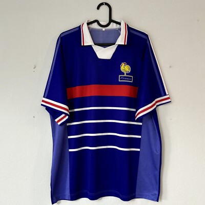 1998 2000 France Retro Vintage Classic Soccer Jersey Shirt Zidane