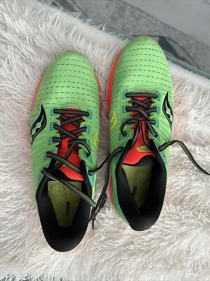 Saucony Women's PWR RUN Running Shoes, Cool Mint/Orange, US Free  Shipping