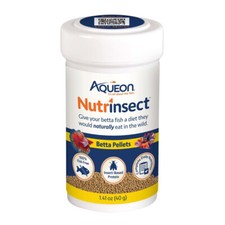 Aqueon Nutrinsect Betta Pellets 1.41 oz Betta Fish Natural Insect Protein Diet