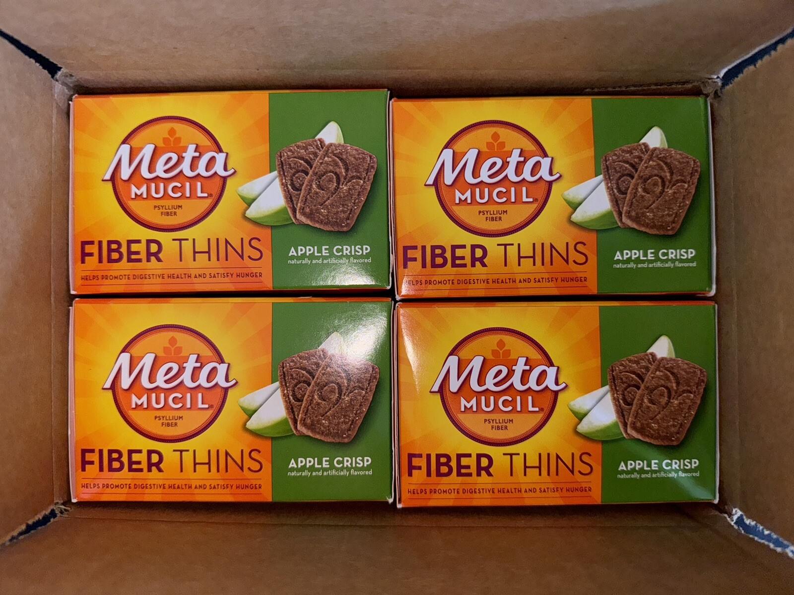 Metamucil Fiber Thins Digestive Health Apple Crisp Flavor 12 Ct, Pack