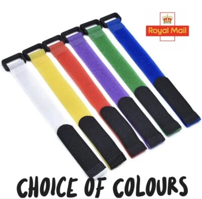 Hook & Loop Buckle Strap - Nylon Cable Tidy Tie Band Luggage Fastener Reusable