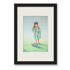 Bild gerahmt Kunstdruck handsigniert "Karls Mädchen..." Andrey Shcheglov 30x21cm