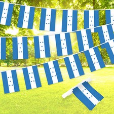 NEW G128 Honduras Bunting Banner Flag 8.2x5.5 IN, Printed Full String 33 FT