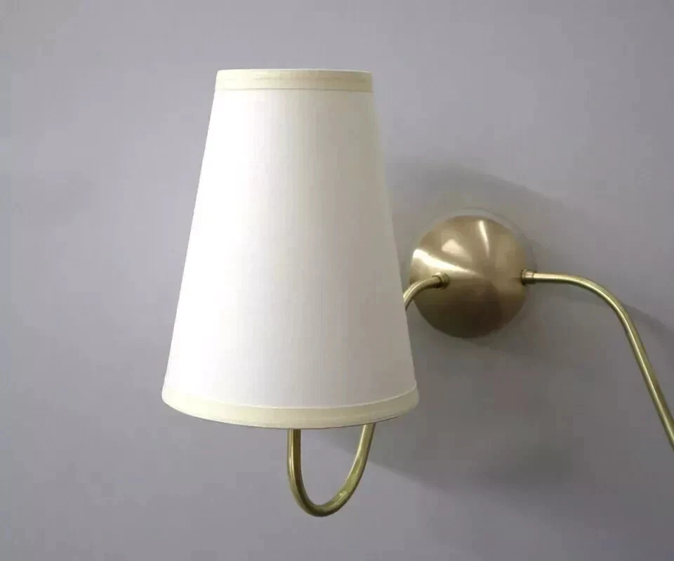 Par de apliques de pared de 2 brazos aplique de cuchara de mediados de siglo accesorios de pared de sombra italiana Foto 3 de 4