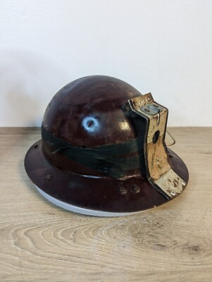 Vintage Brown MSA Skullgard Full Brim Hard Hat Safari Style Type K With  Bracket