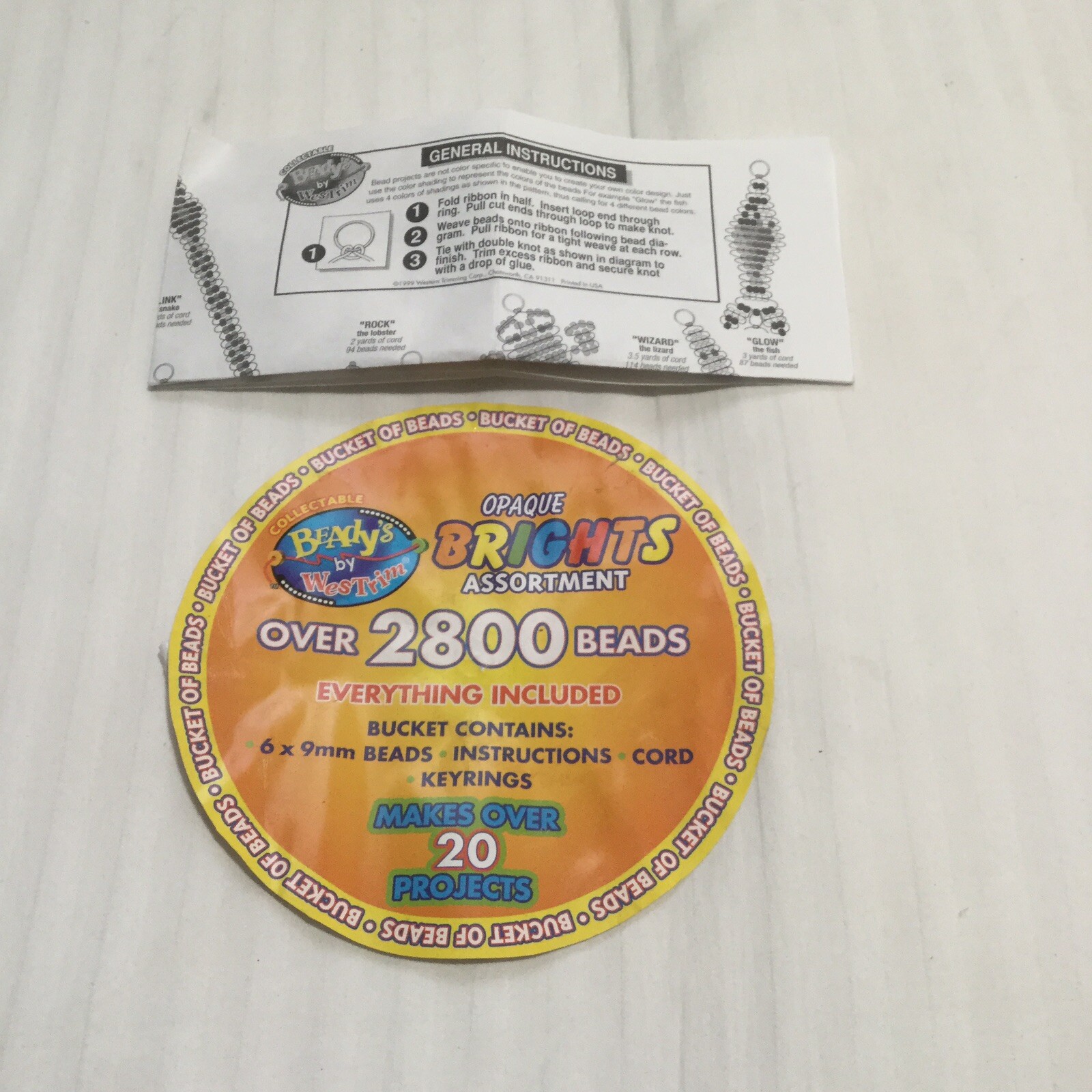 Pony Bead Key Ring Craft Kit eBay