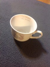Precious Moments, Mini Tea Cup & Saucer - OUR FRIENDSHIP HITS THE SPOT 1985