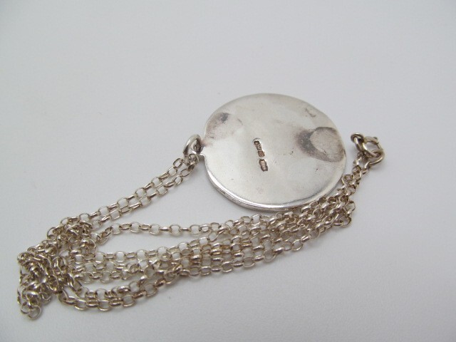 925 Sterling Silver Solid Abstract Loop Round Dis… - image 4