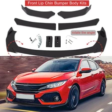 Glossy Black Front Bumper Lip /Splitter Spoiler For Honda 2008-2022