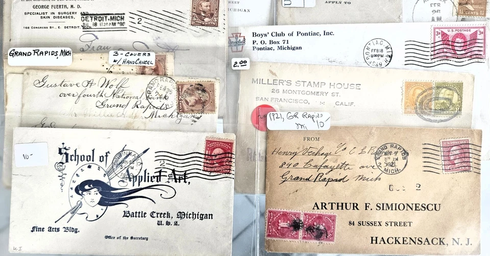 MICHIGAN TOWN COVERS --COLLECTION OF SIXTEEN COVERS AND ONE AD BROCHURE - Image 4 of 4