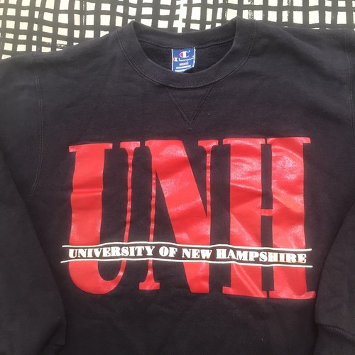 Champion Reverse Weave Vintage UNH Hockey Wildcats L Black NCAA New Hampshire - Picture 2 of 5