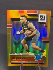 2022 JEROME FORD Panini Donruss Gold Holo Press Proof Rated Rookie #346 Browns