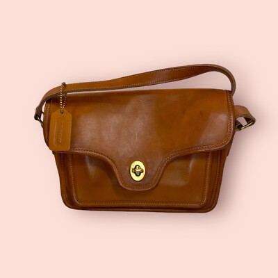 COACH Vintage Kent Crossbody Bag British Tan Luxury Leather USA