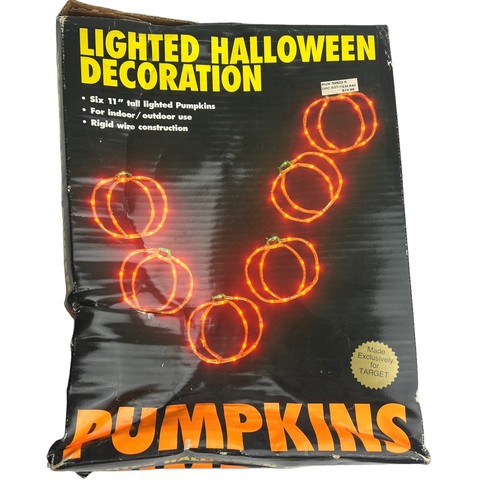 Mr. Christmas Pumpkin Lights Lighted Halloween Set Six 11” Decorations New - Picture 1 of 10