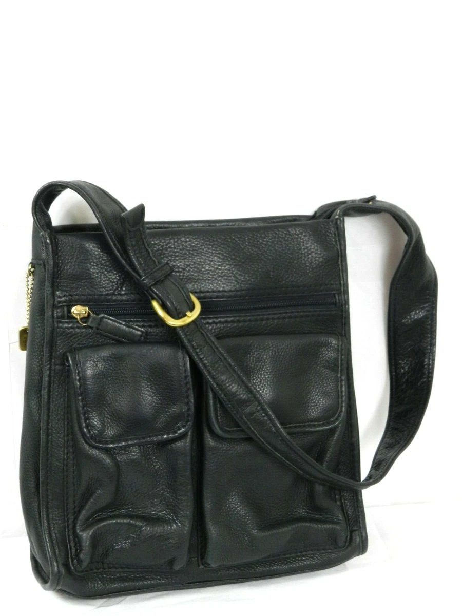 Fossil Black Leather Handbag | Stylish and Practical