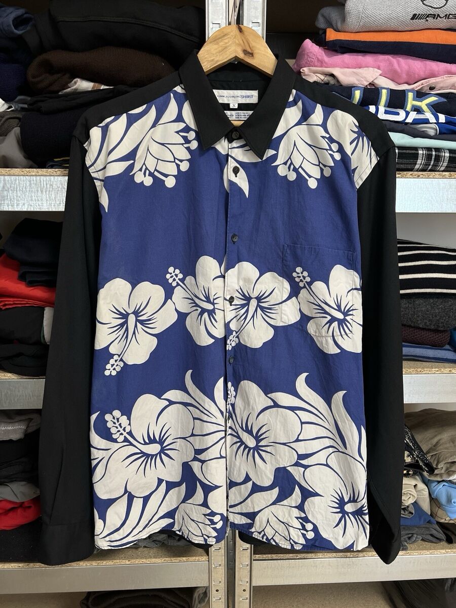 Rare Vintage Men's Comme Des Garçons Shirt CDG Hawaii Button Rare Vintage Men's Comme Des Garçons Shirt CDG Hawaii Button