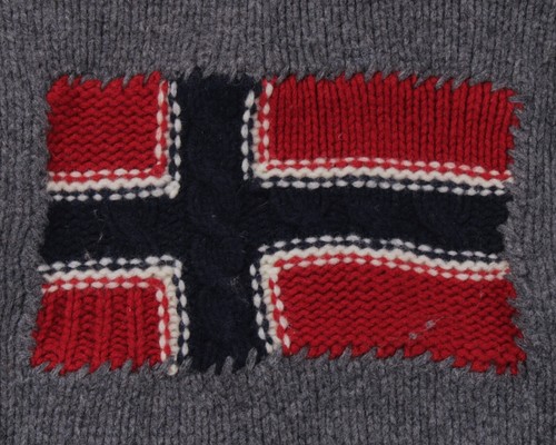 NAPAPIJRI Alaska Ski Patches Strick Wolle 1/4 Half Zip Sweater Pullover Gr. S - Bild 11 von 15