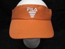 New Fila Brand Orange ADULT SUN VISOR Adjustable Snapback Sports GOLF TENNIS