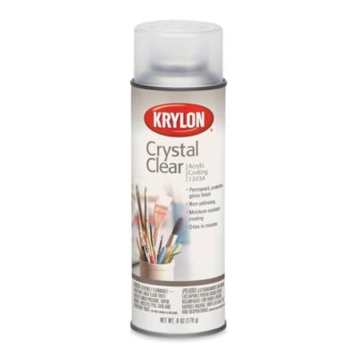 Krylon Crystal Clear Acrylic Coating Spray, 1303A Gloss Finish, 6 oz